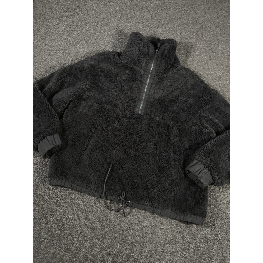 Varley Appleton Half Zip Sherpa Fleece Pullover Womens XL Black Cozy